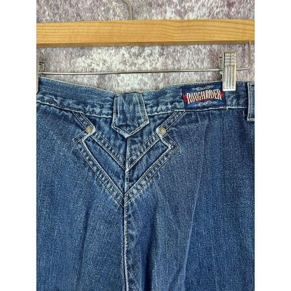 Vintage Roughrider Jeans Womens Size 7/8 Circle-T Bareback Western L32” Rodeo - Picture 9 of 11